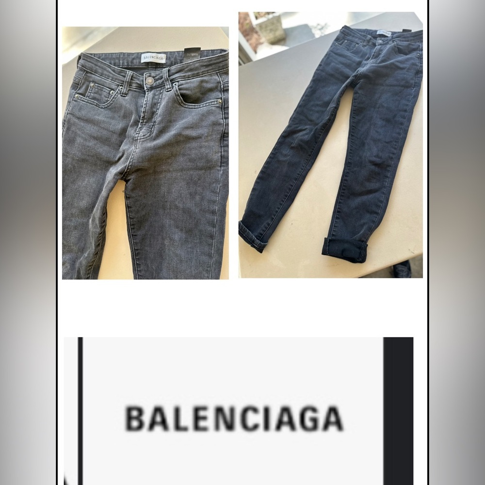 Balenciaga dark gray skinny jeans. Size 26 excellent condition